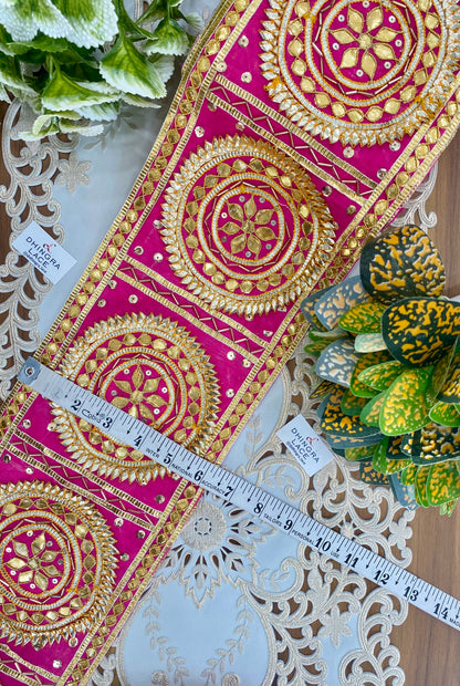 Beautiful 6.5 Inches Broad Gota Patti  Border (1 Meter) 310826