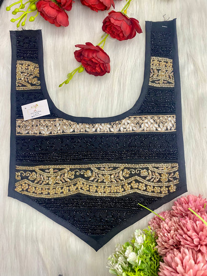 Beautiful Multicolour Zardozi Work Neck Patches 020126