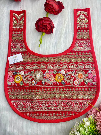 Beautiful Multicolour Zardozi Work Neck Patches 020126