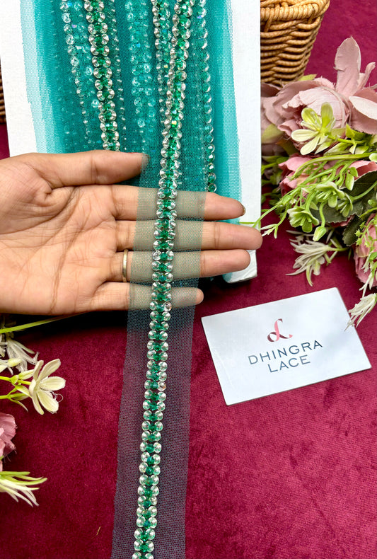 Beautiful Handwork Lace With  Crystals 061024