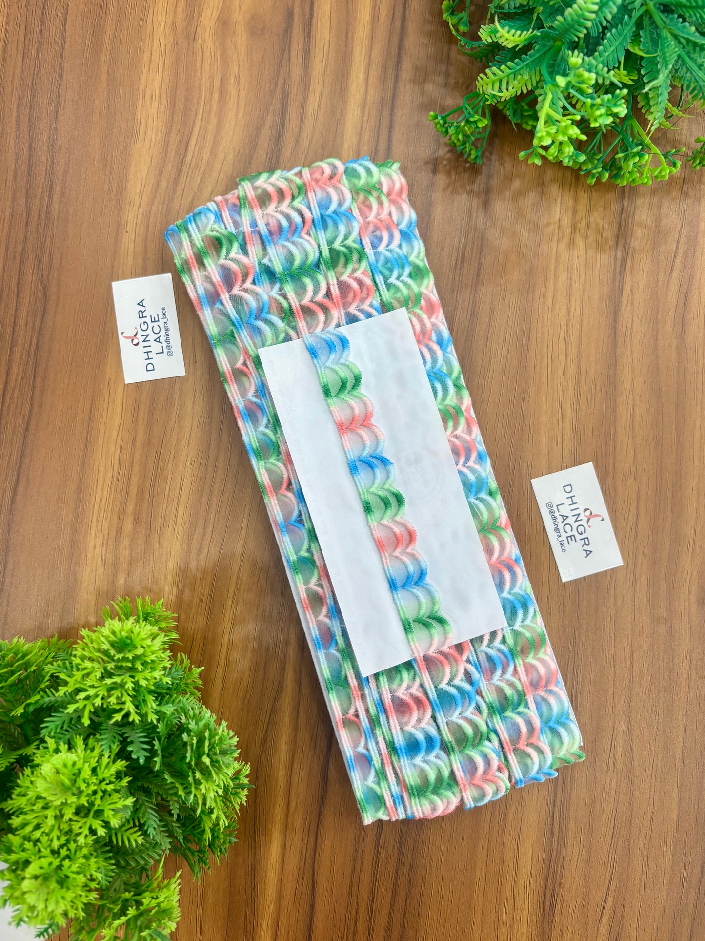 Beautiful Multicolour Scallop Lace (9 Meters) 250426