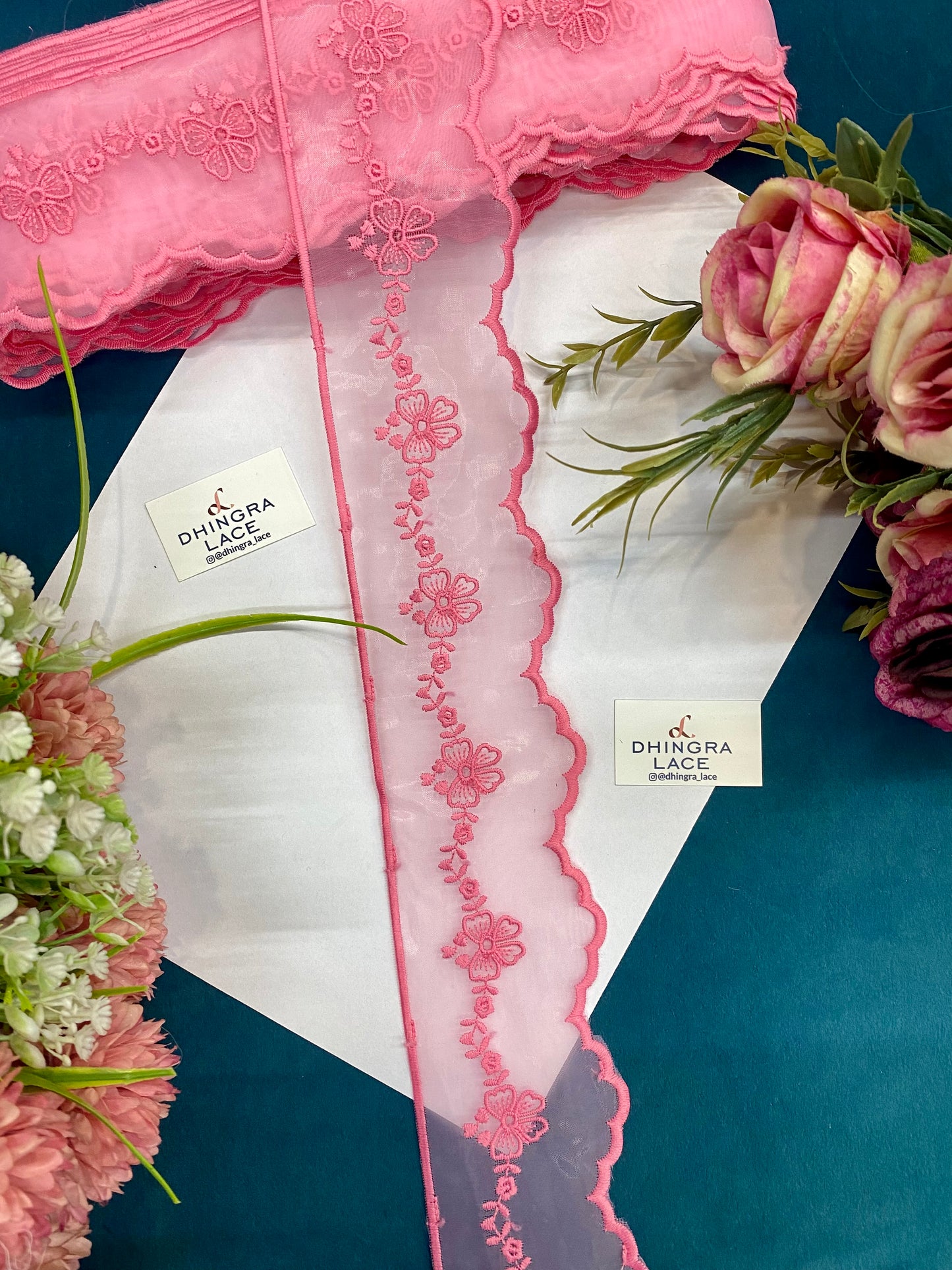 Beautiful Organza Based Scallop Lace (9 Meters) 240726
