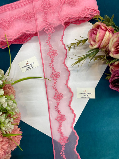 Beautiful Organza Based Scallop Lace (9 Meters) 240726