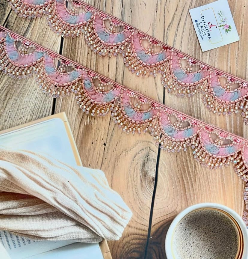 Beautiful Multicolour Black Hanging Lace (1 Meter) 220725/230726
