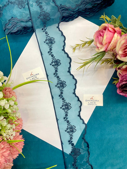 Beautiful Organza Based Scallop Lace (9 Meters) 240726