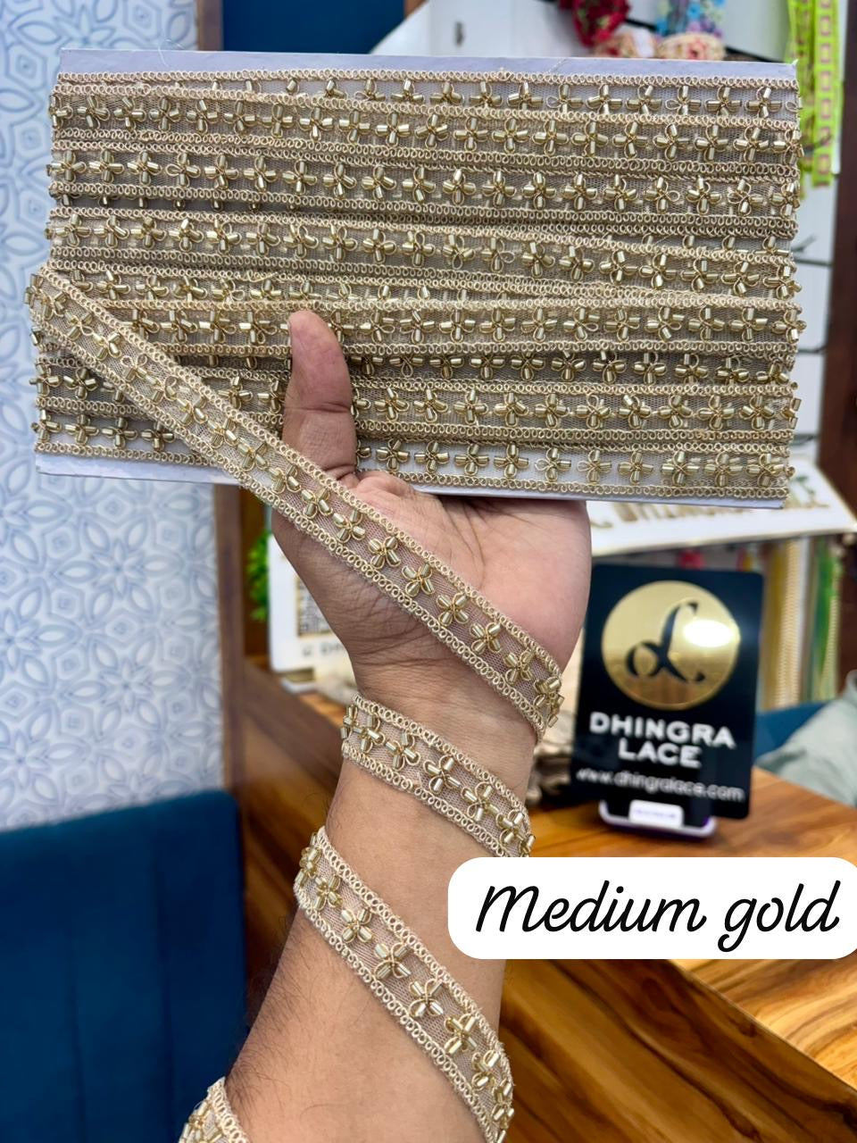 Beautiful Net Based Cutpipe Work Lace 160925