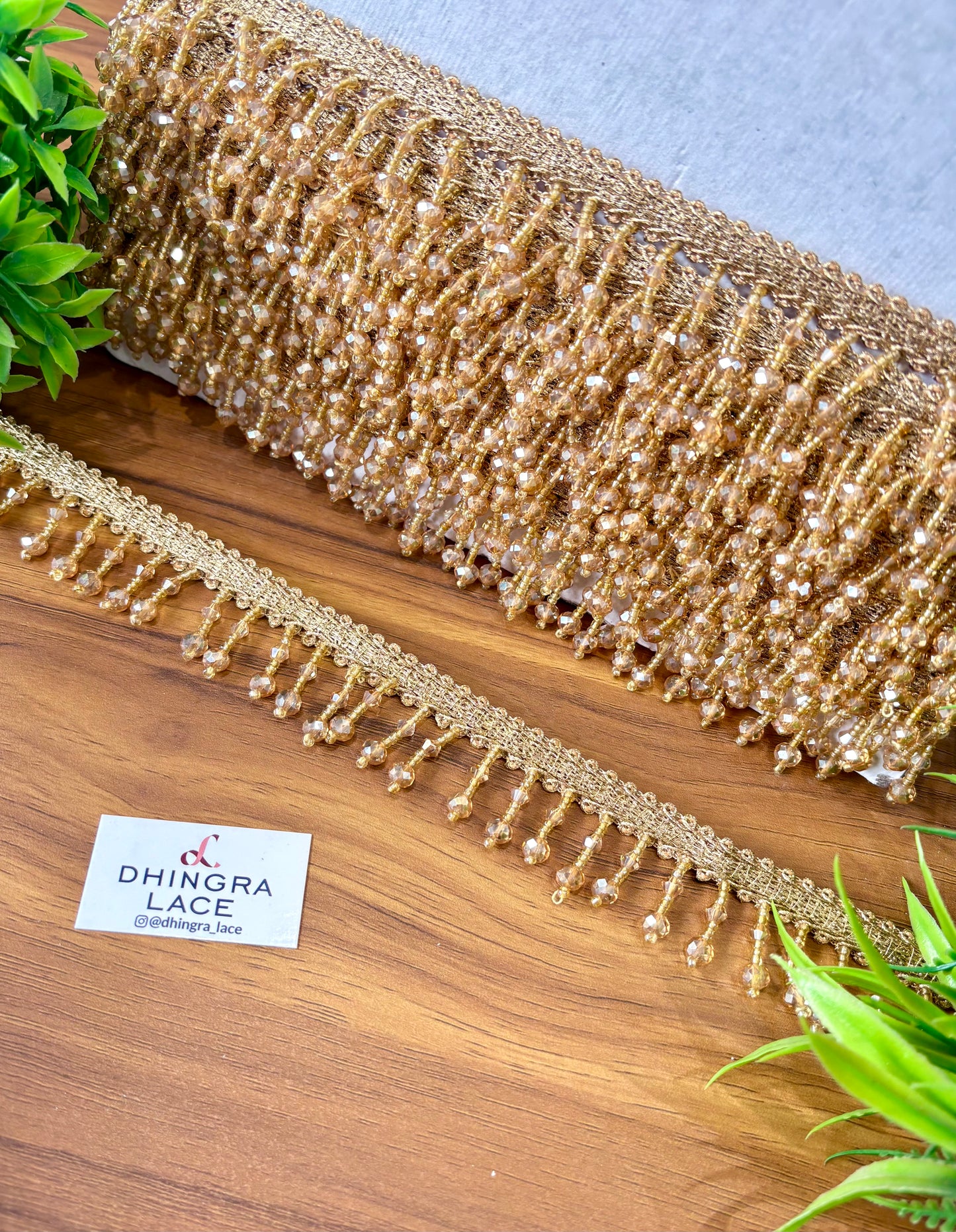 Beautiful Crystal Work Hanging Lace 241125/081225