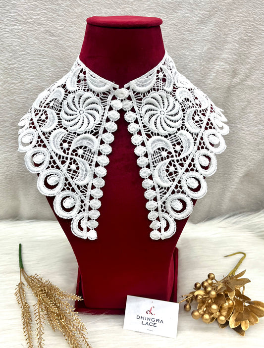 Beautiful Guipure White Collar 300125