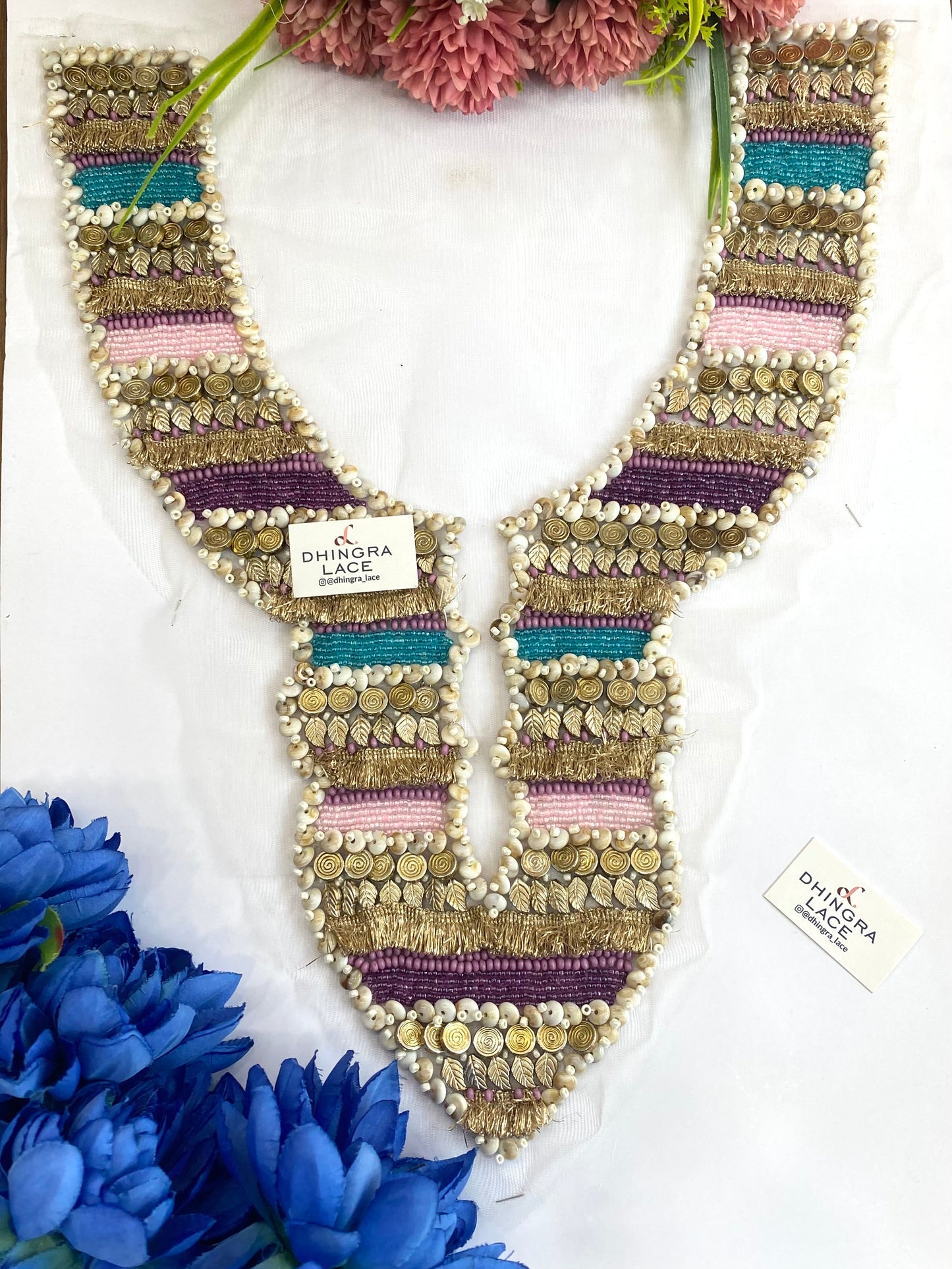 Beautiful Net Based Handwork Boho Neck Patches (1 Piece) 020726