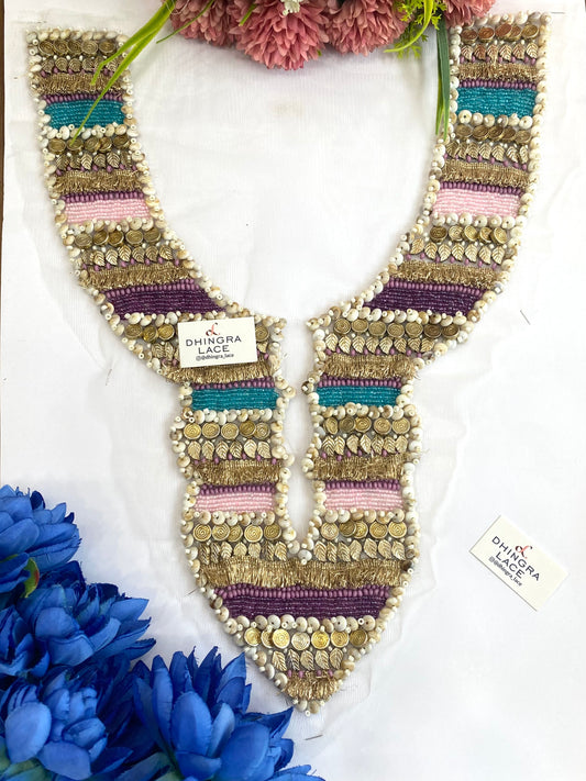 Beautiful Net Based Handwork Boho Neck Patches (1 Piece) 020726