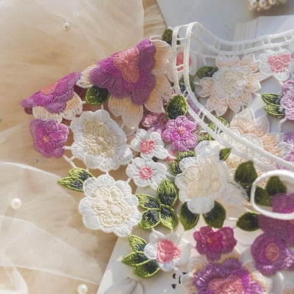Beautiful Guipure Multicolor Cape Collar 090125