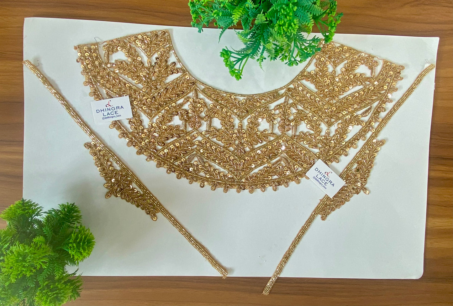 Beautiful Cutpipe And Sequence Work Zardozi Neck With Sleeves 280126