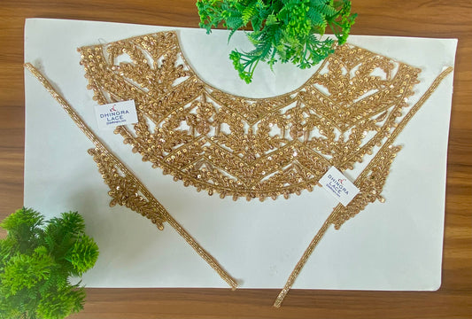 Beautiful Cutpipe And Sequence Work Zardozi Neck With Sleeves 280126