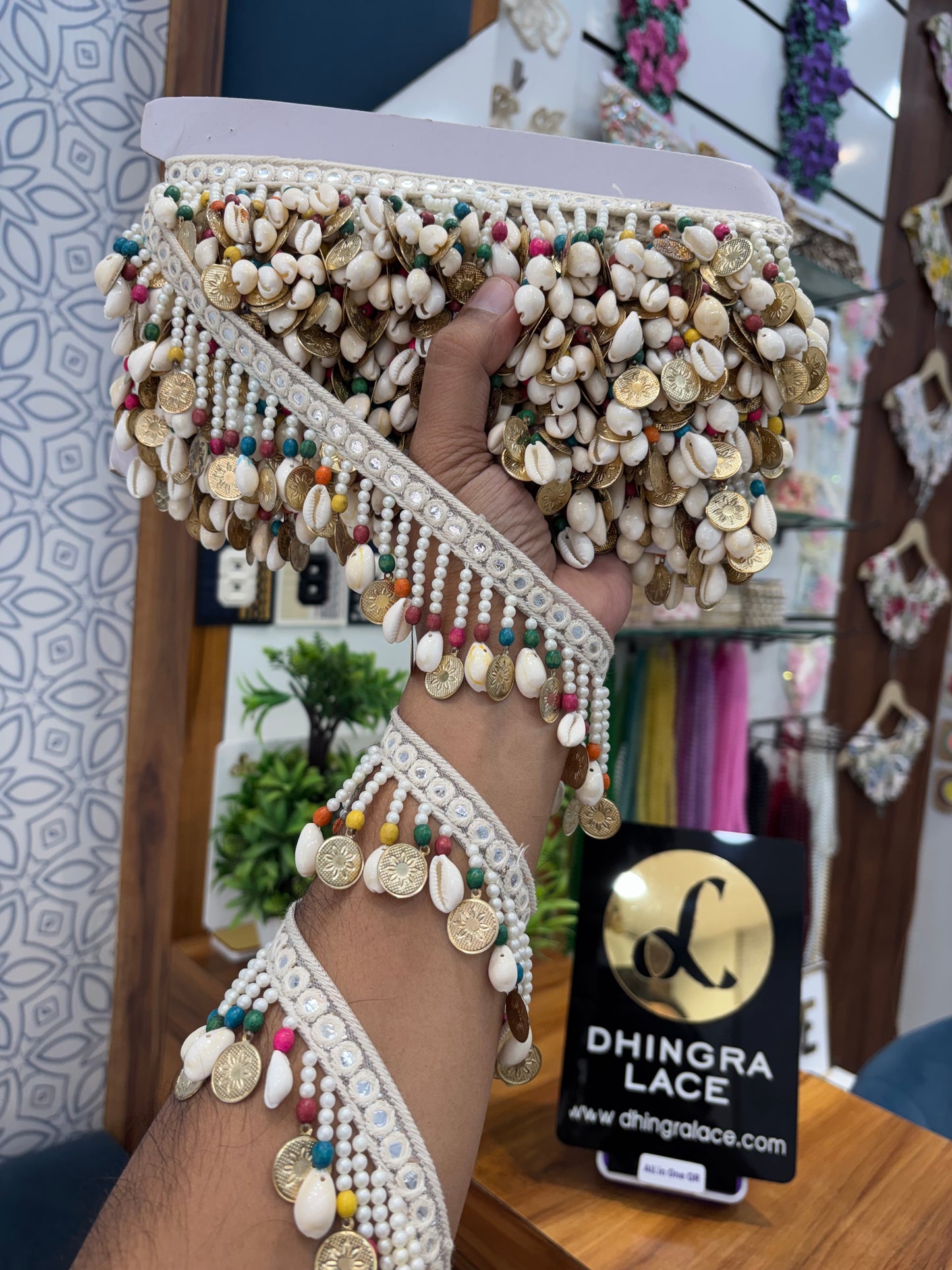 Beautiful Boho Hanging Multicolour Wooden Beads Lace-3 161025