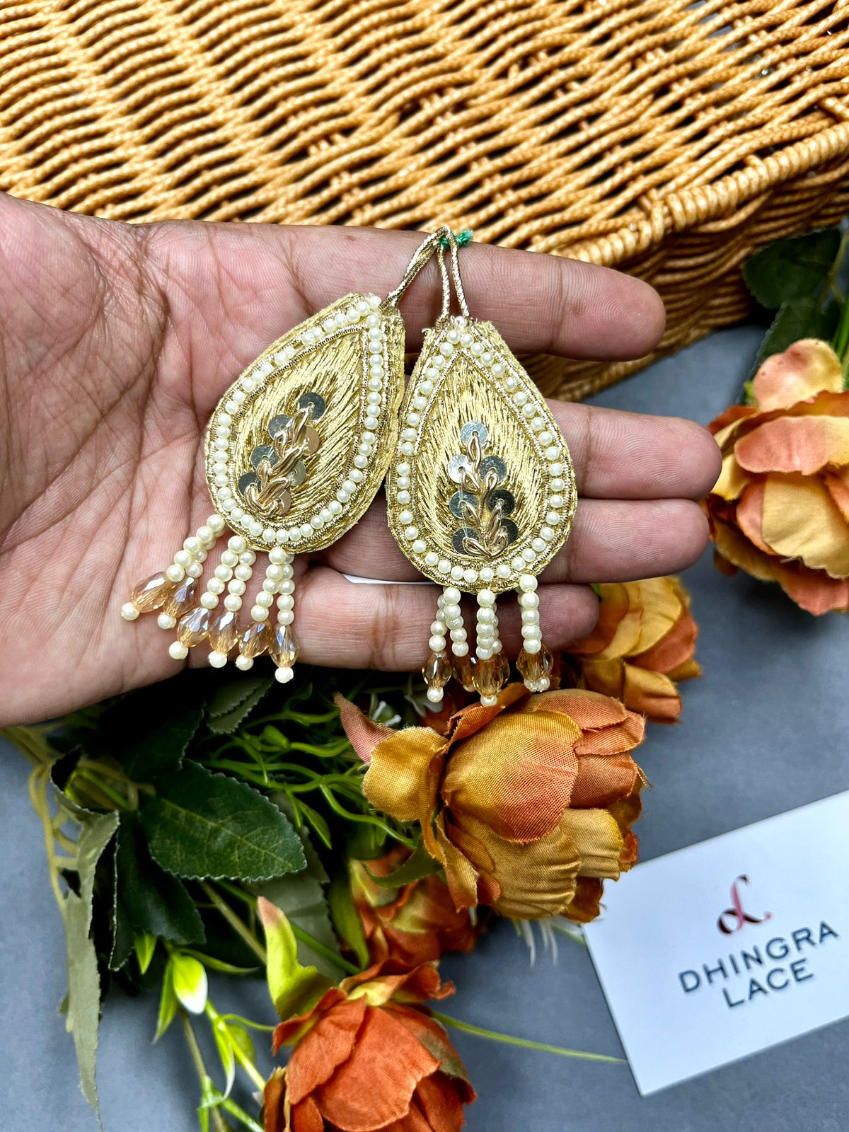 Beautiful Handwork Cutpipes & Beads And Crystal Work Hanging 020924